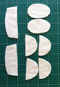 Pattern pieces cut out