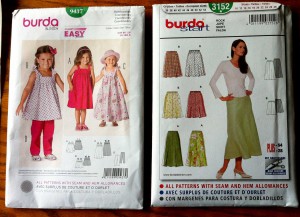 Burda and Simplicity sewing pattern