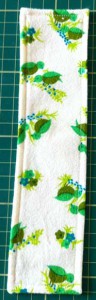 Book mark top stitched
