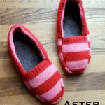 upcycled sweater slipper