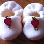 Plush baby booties