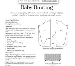 baby bunting sewing pattern